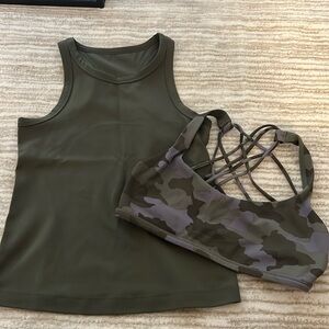 LIKE NEW! lululemon Align Waist Length Racerback Tank & Free to be Wild Bra